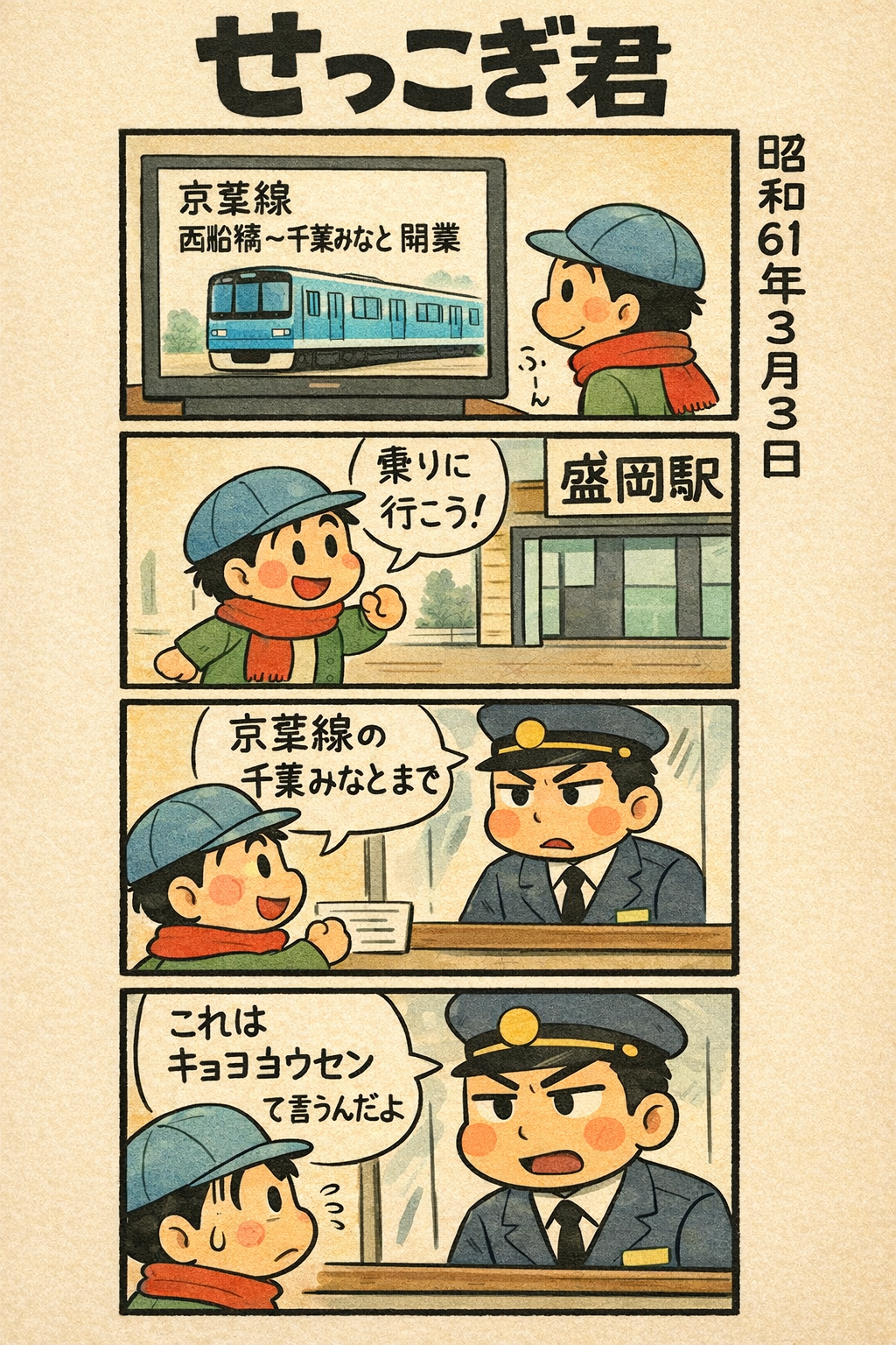 せっこぎ君（S61.3.3）京葉線西船橋〜千葉みなと開業