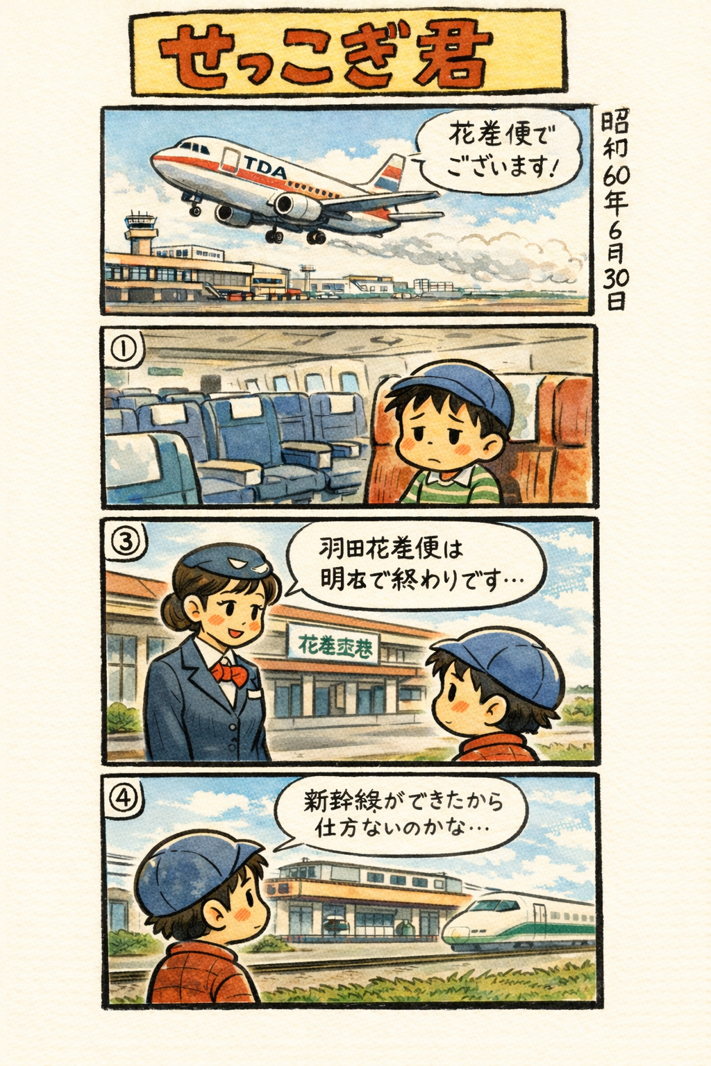 せっこぎ君（S60.6.30）羽田〜花巻便は翌日で終わり